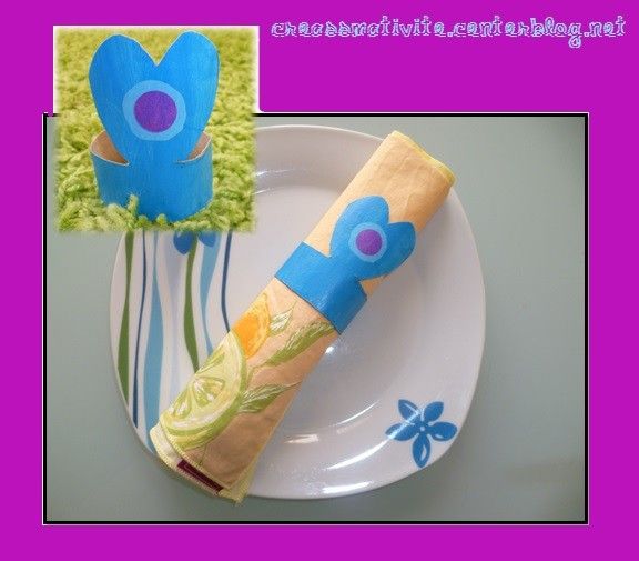 Rond de serviette coeur