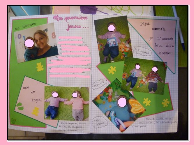 Cahier souvenir Exemple de pages...