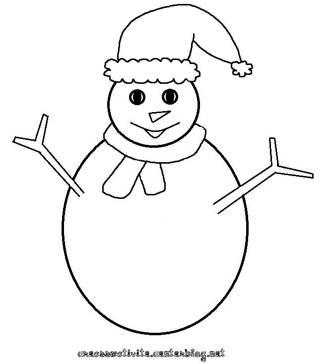 Coloriage Noel Bonhomme De Neige